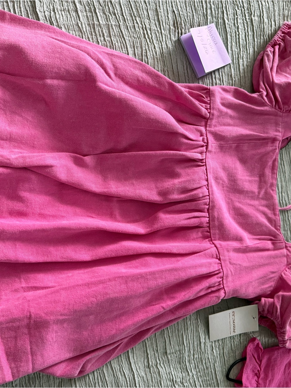 Bright Pink Denim dress